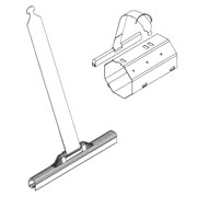 Attache tablier inox à crochet pour tube Deprat et octogonal