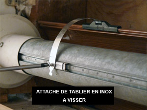 Attache tablier de volet roulant  verrou automatique, sangle, etc...