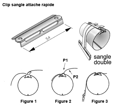 Volet roulant : Attache tablier clip sangle