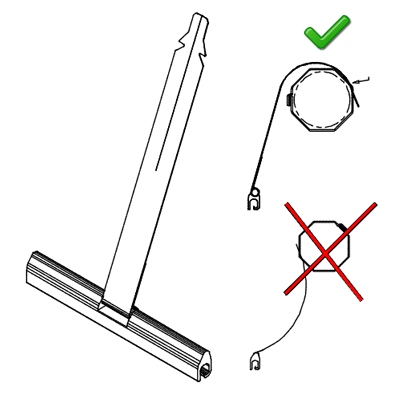 Volet roulant : Montage d'une fixation bande inox