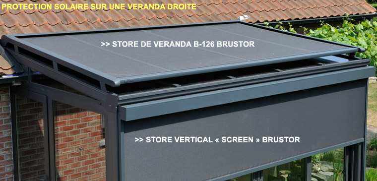 Store de véranda B-126 Brustor avec store vertical Screen