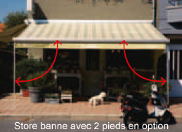 store banne pieds
