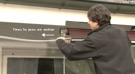 Démonter toile de store extérieur