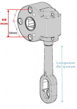 Dimension entraxe de treuil de store extrieur