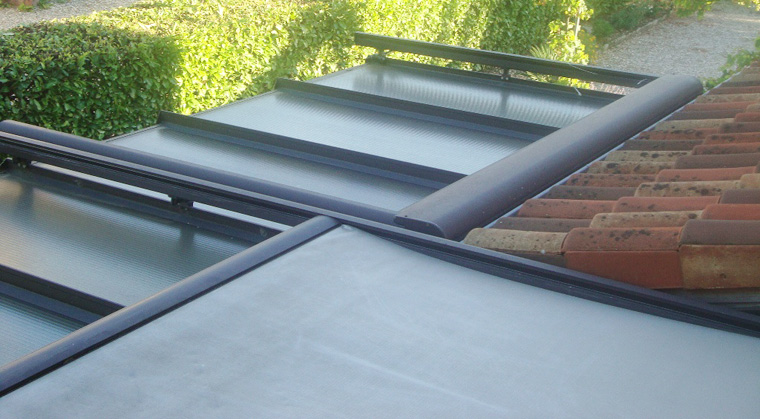 Store extérieur de toit de véranda en polycarbonate