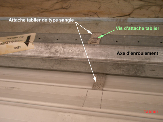 volet roulant : attache tablier sangle