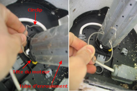 Circlip de moteur de volet roulant