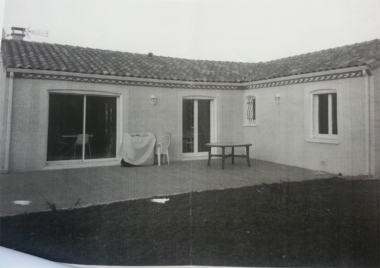 Terrasse avant pergola, étude