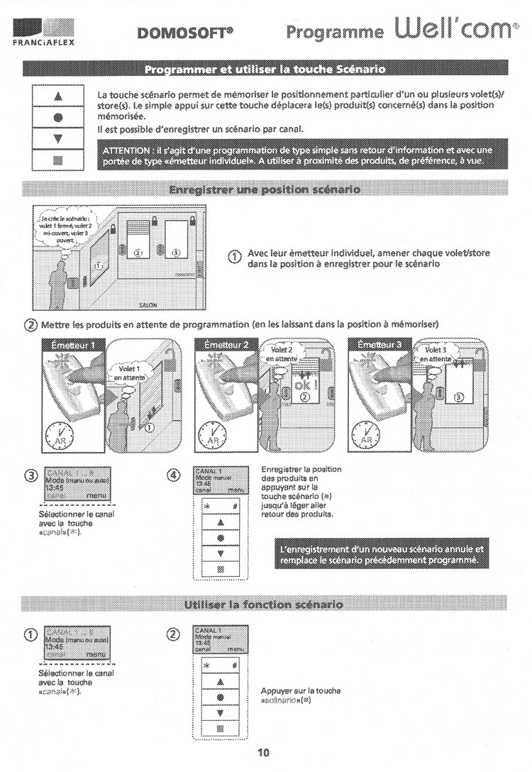 Domotique : bouton scenario de Domosoft