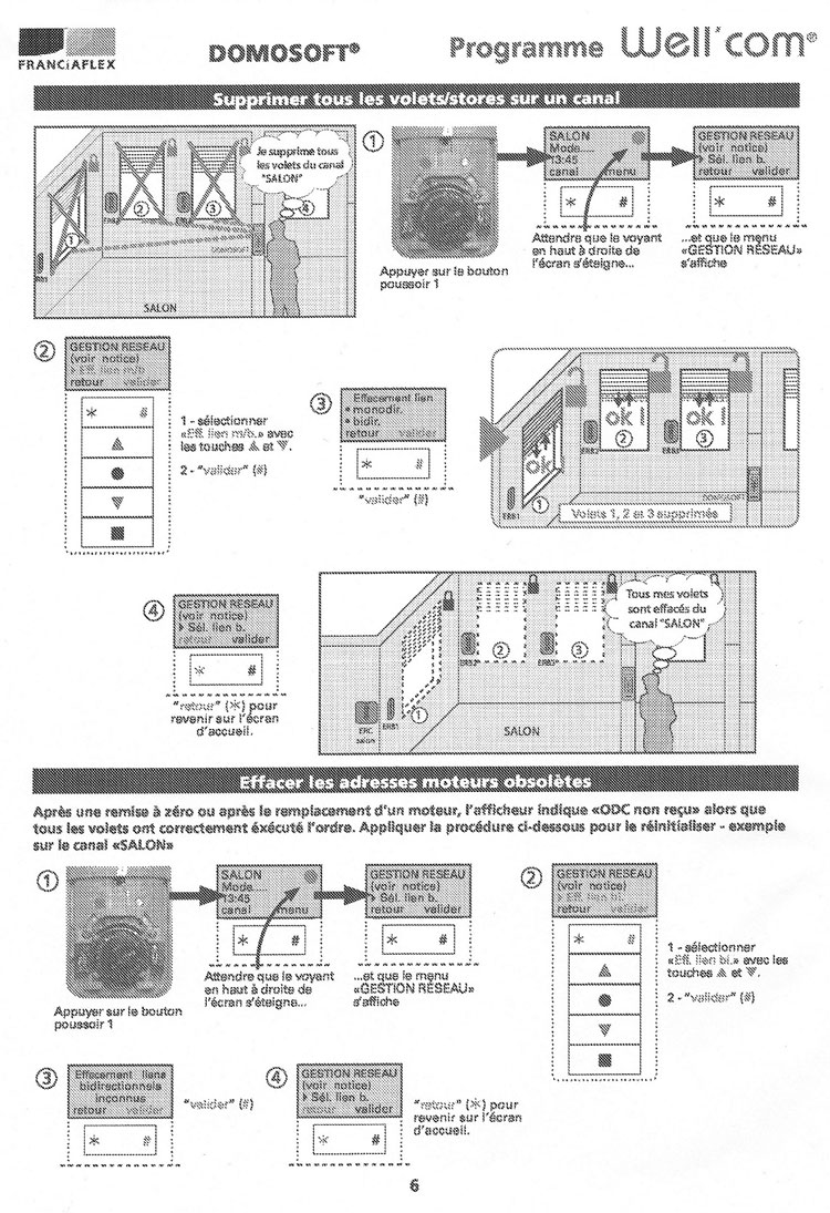 Documentation Domosoft Franciaflex de volet roulant