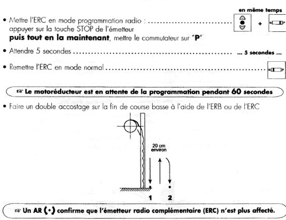 programmer tlcommande metteur