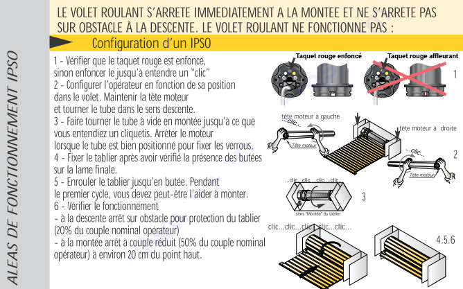 Configuration et rglage du moteur Ipso Somfy de volet roulant