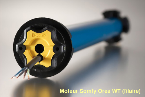 Moteur filaire Somfy Orea WT 50 pour store