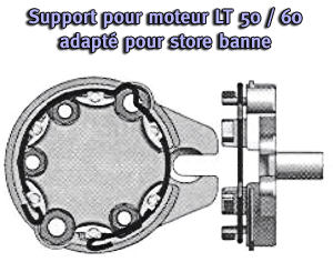 Support moteur store banne