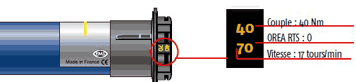 Etiquette motorisation somfy orea