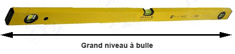 Niveau à bulle XL, grand, long