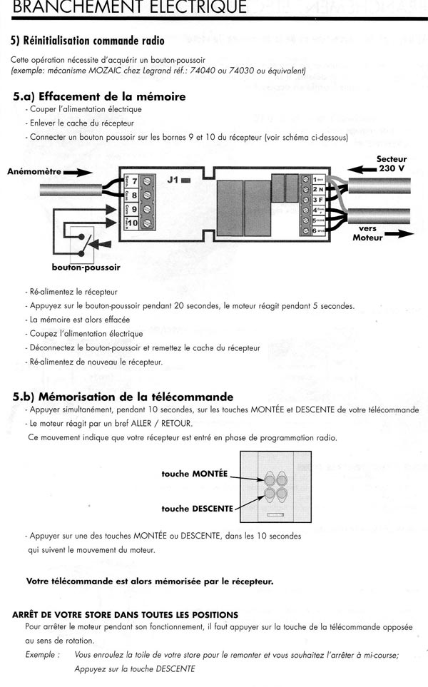 Documentation Moteur Store extrieur Soltera Castorama