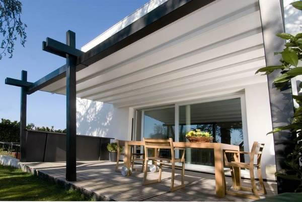 Toile Prcontraint 602 sur pergola  toile retractable