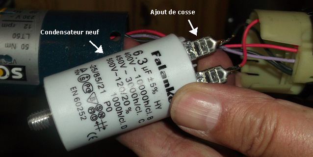 Condensateur permanent de moteur