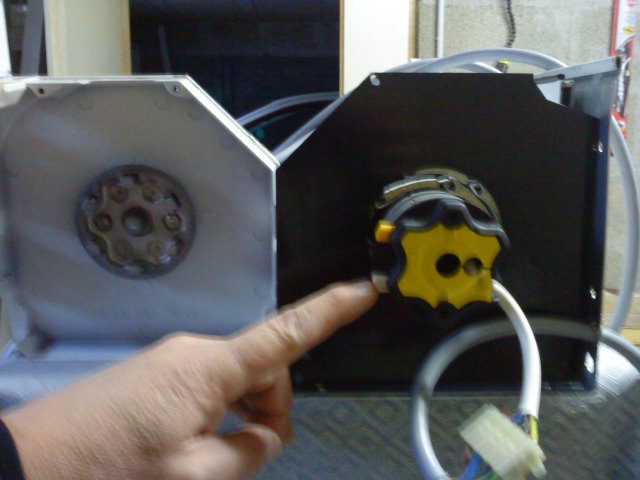 Tête moteur Somfy, bouton jaune et blanc